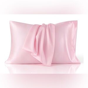 🌸NEW 2 Pieces Satin Pillowcase for Hair and Skin Pillow Case Pink.